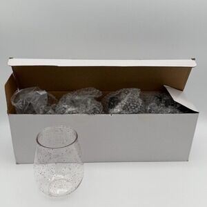 ban.do Acrylic Stemless Wine Glasses Set of 4 Confetti Dots